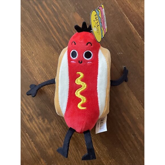 Bite Size Fun Squishy Plush Child Hot Dog Fidget Toy 3 Years + - Picture 2 of 6